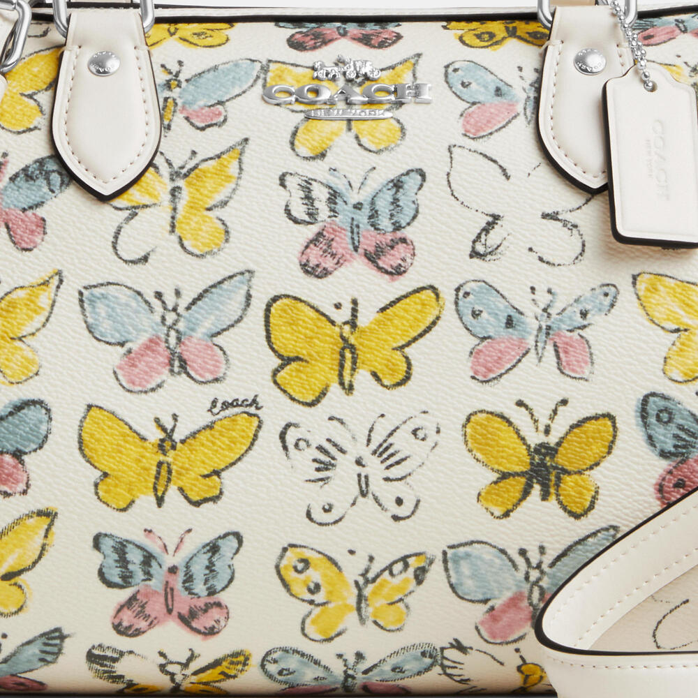 Rowan Satchel Bag With Butterfly Print